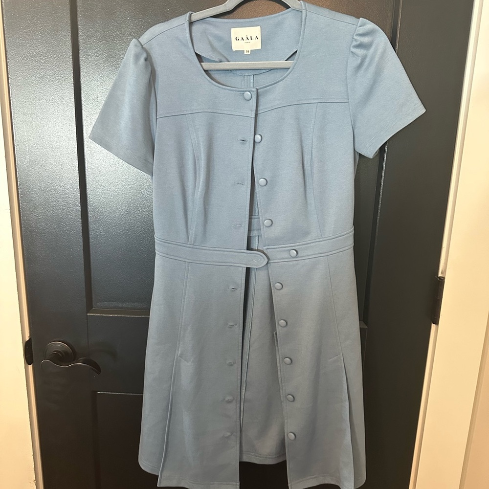 Gaala Paris Slate Blue Midi Dress